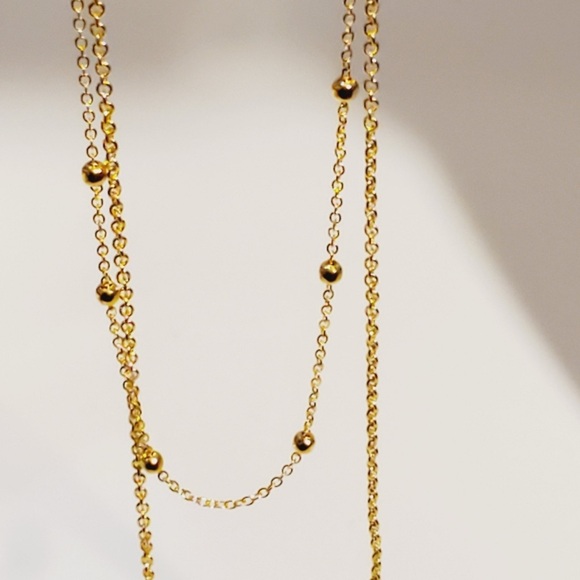 Gold Layered Moon Necklace - Picture 4 of 5